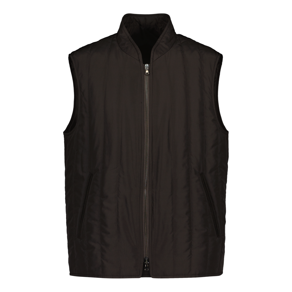 Bioggio Quilted Gilet Brown