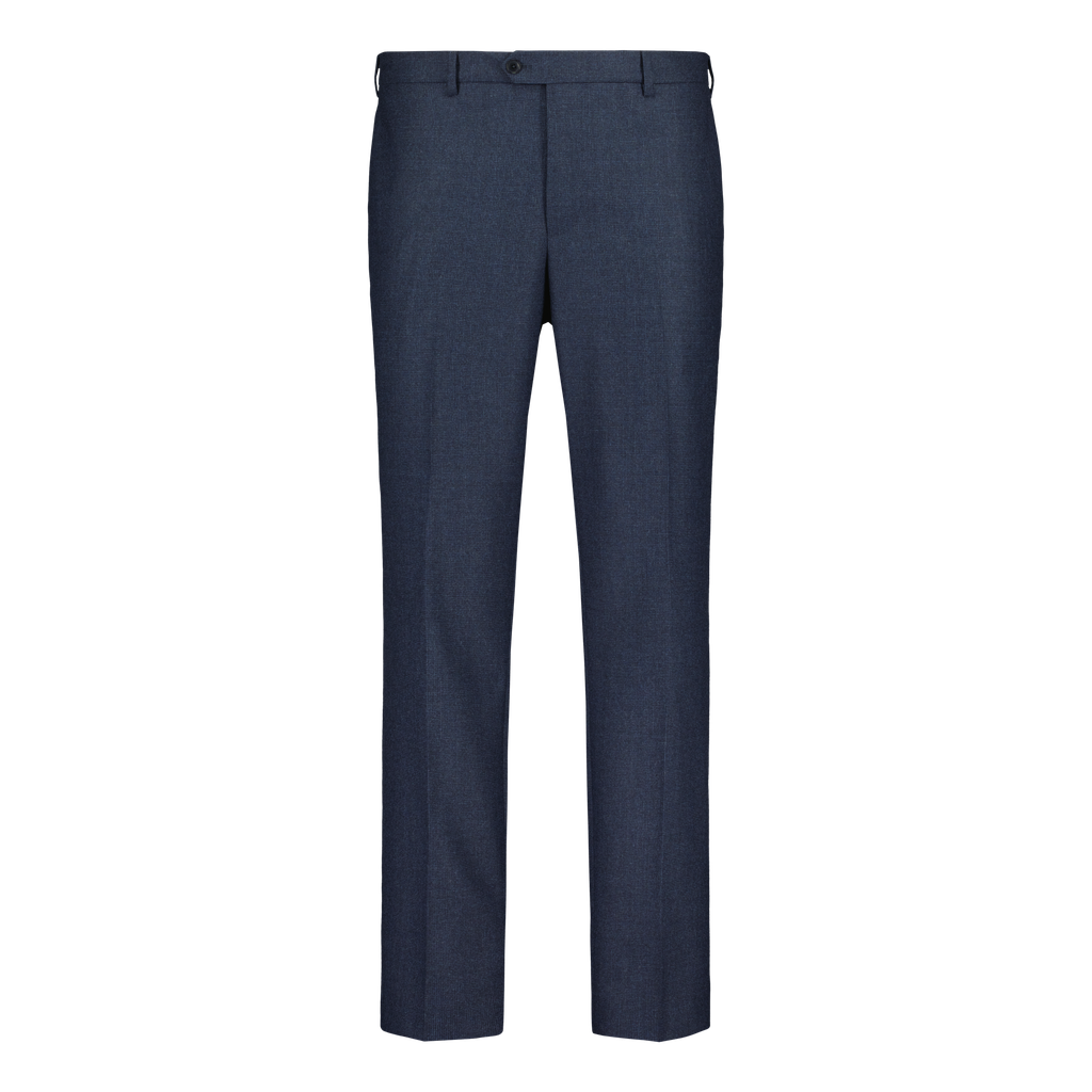Trousers Fine Flannel Navy Houndstooth