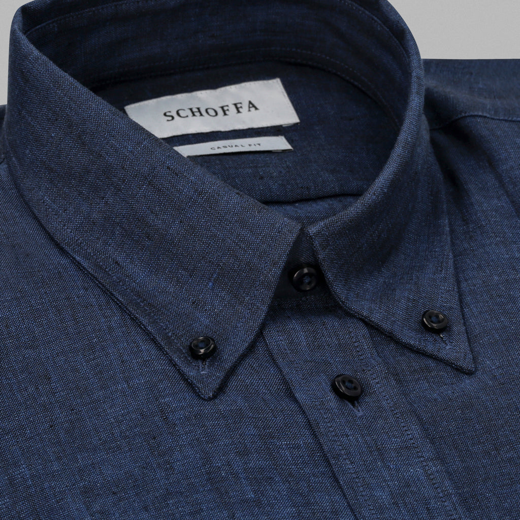 Ischia Dark Blue Linen Shirt