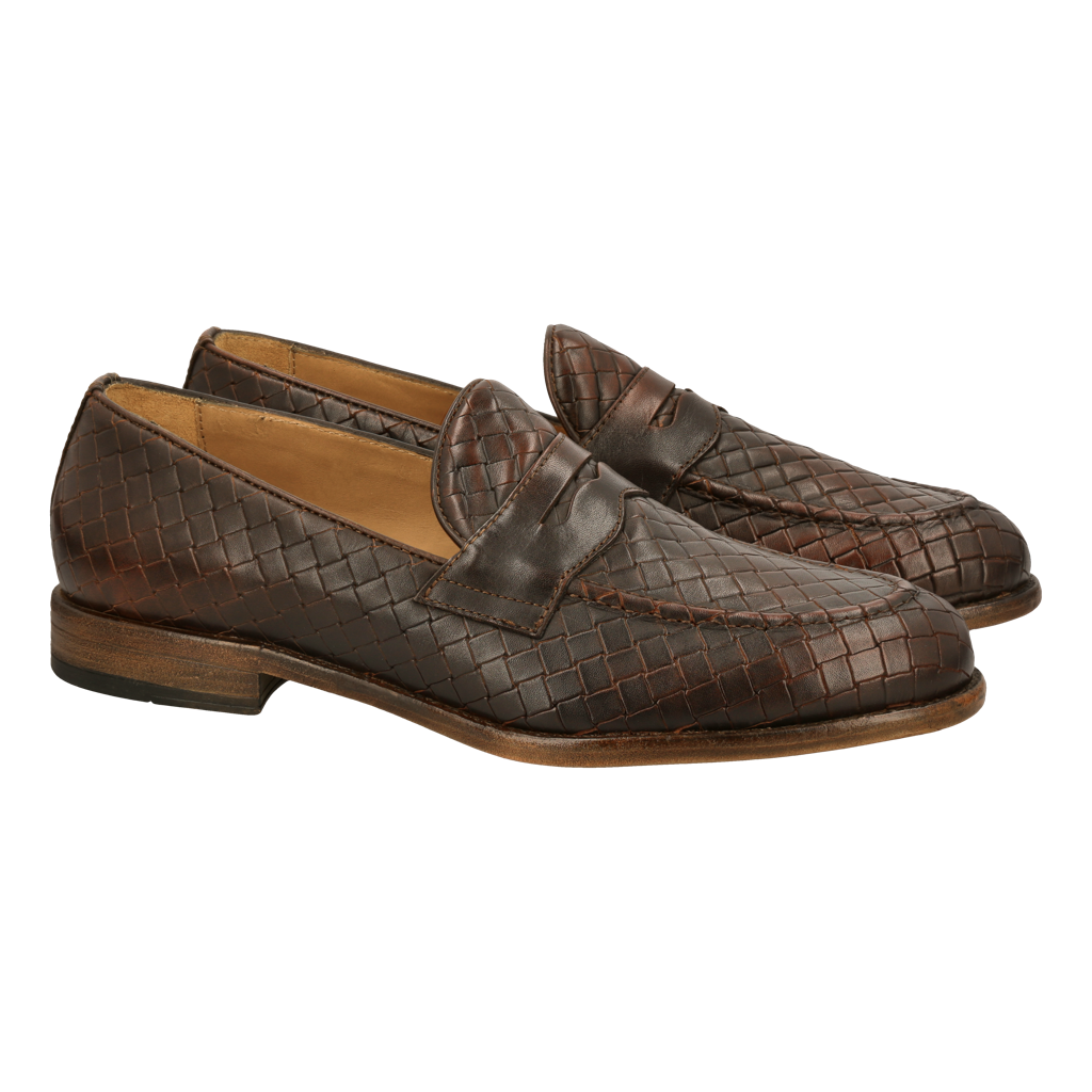 Penny Loafer "Toscana" Brown Braided