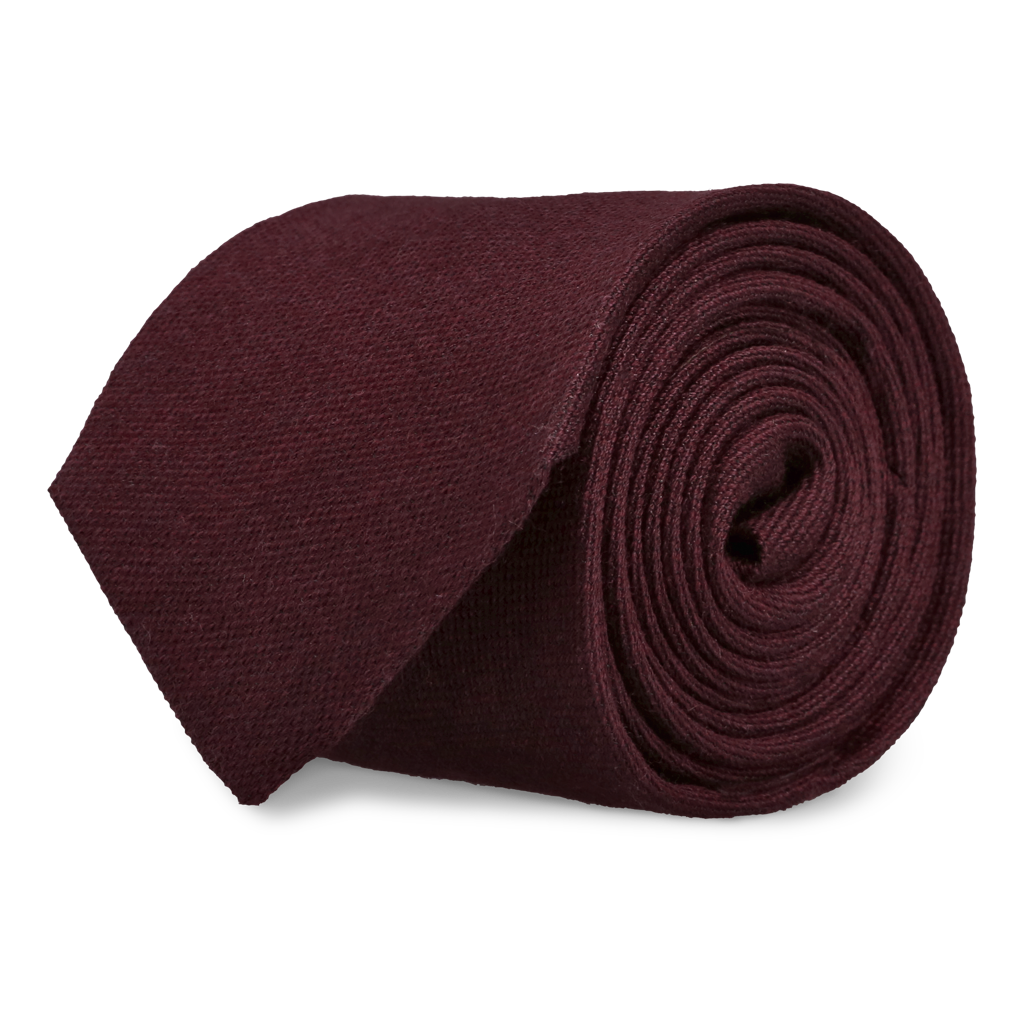 Piemonte Burgundy Wool Tie
