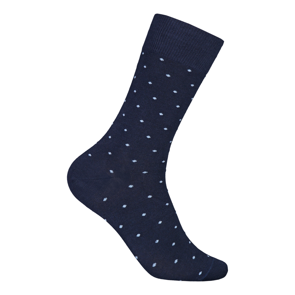 Socks, Navy Small Light Blue Dot 41-46