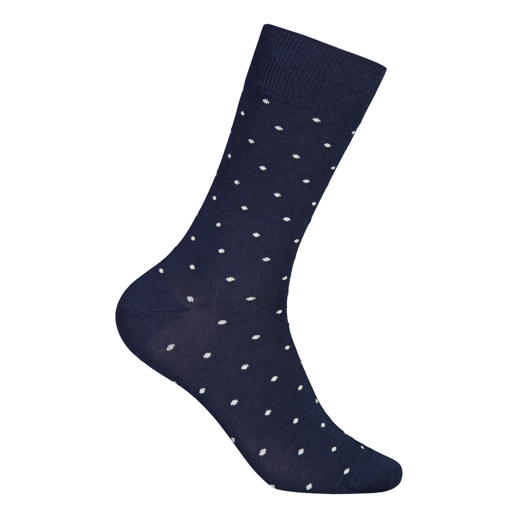 Socks, Navy Small White Dot 41-46