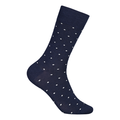 Socks, Navy Small White Dot 41-46