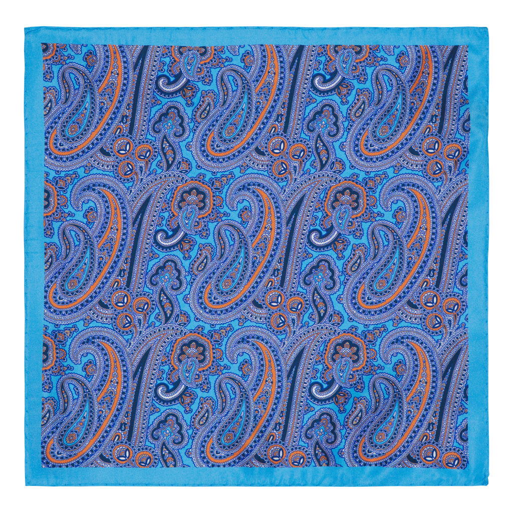 Ciaccio LB Paisley Silk Pocket Square