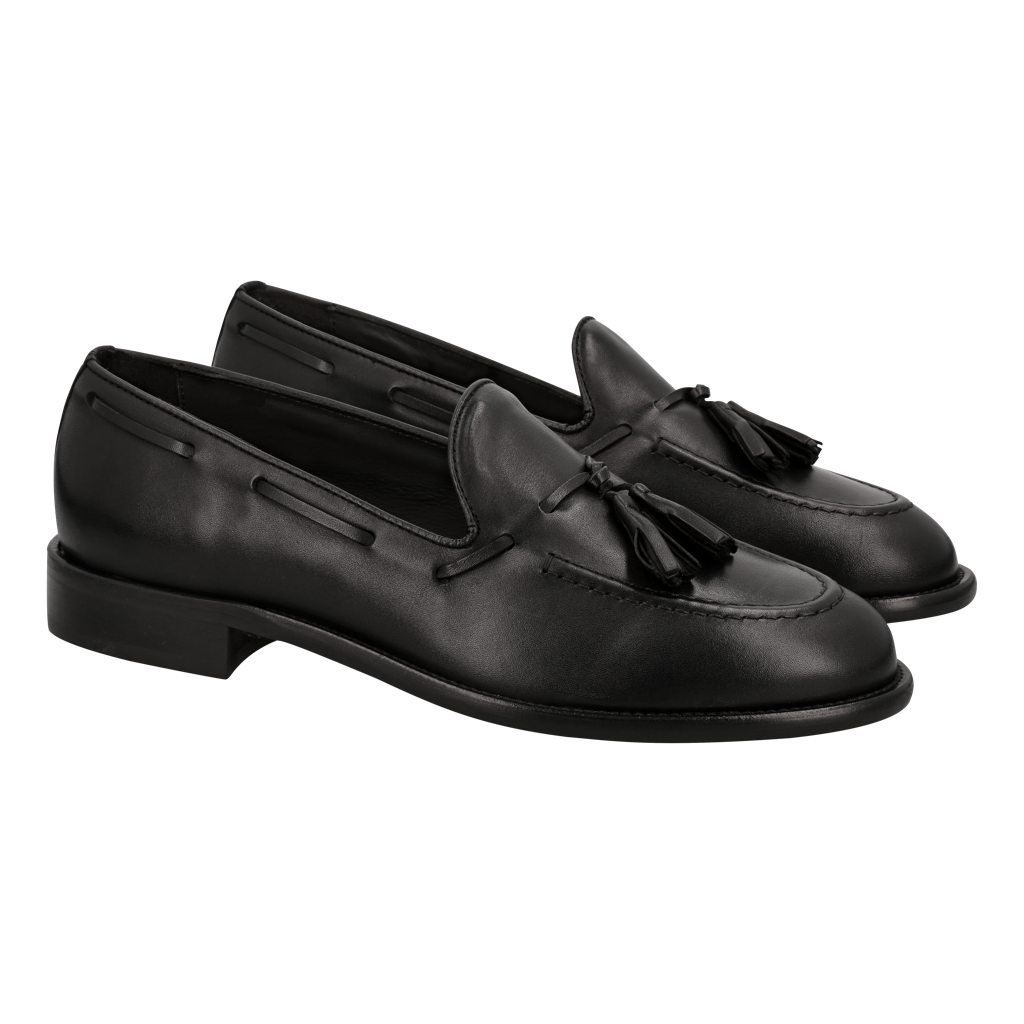 Tassel Loafer "Toscana" Black Calf