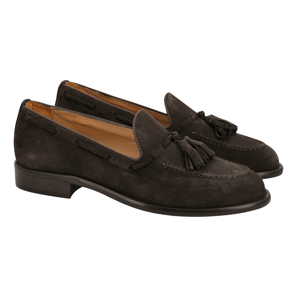 Tassel Loafer "Toscana" Brown Suede