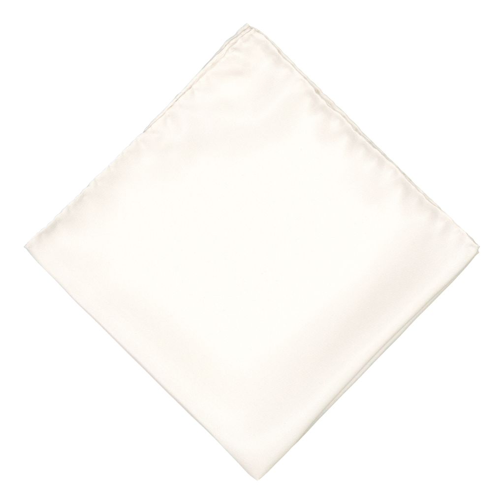Giorgio White Silk Pocket Square