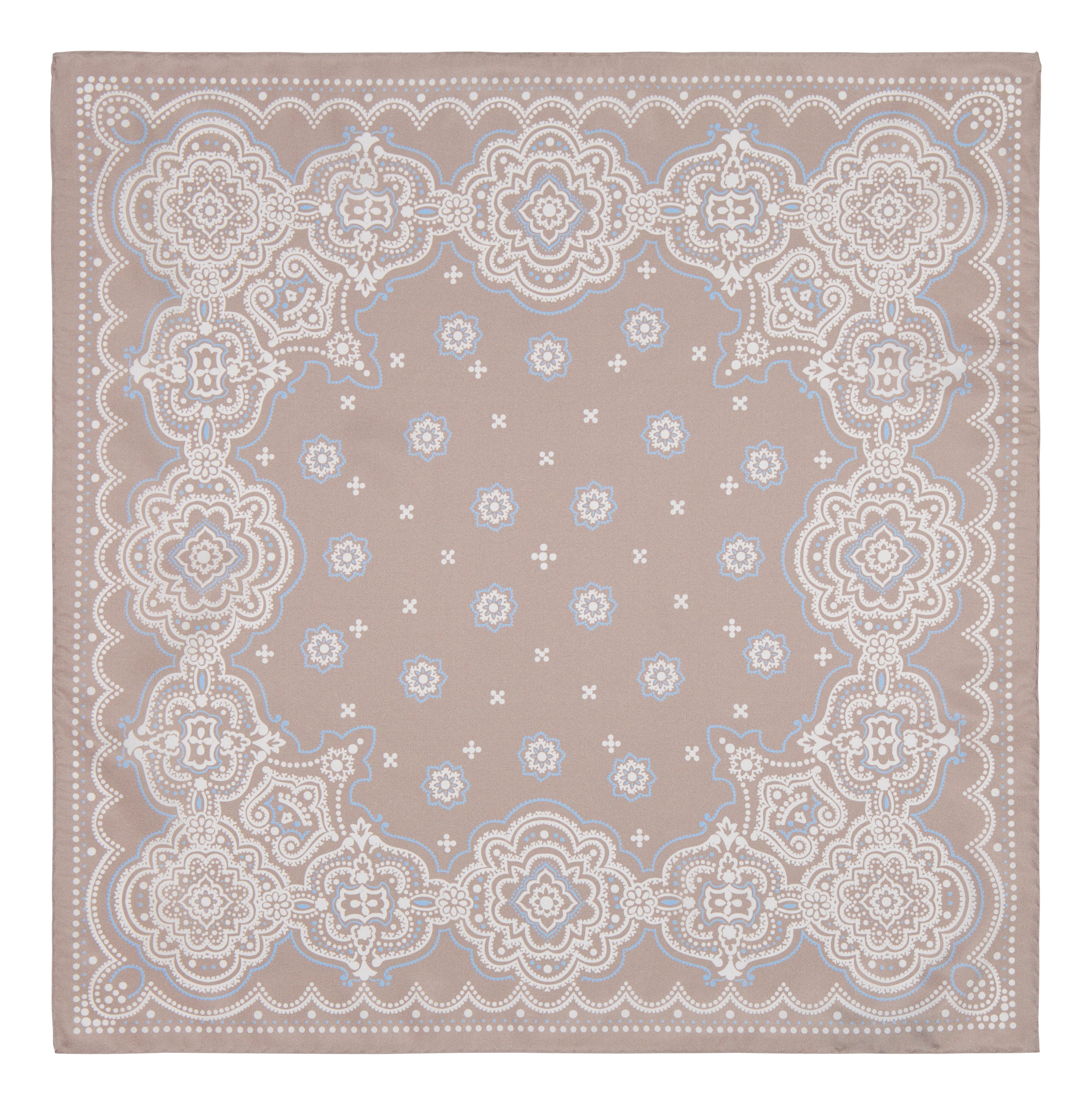 Avenza Sand Paisley Silk Scarf