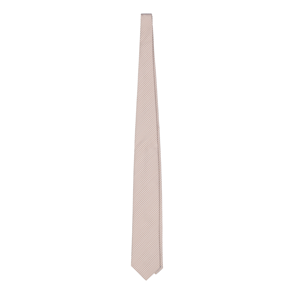 Carloforte Sand Houndstooth Silk Tie