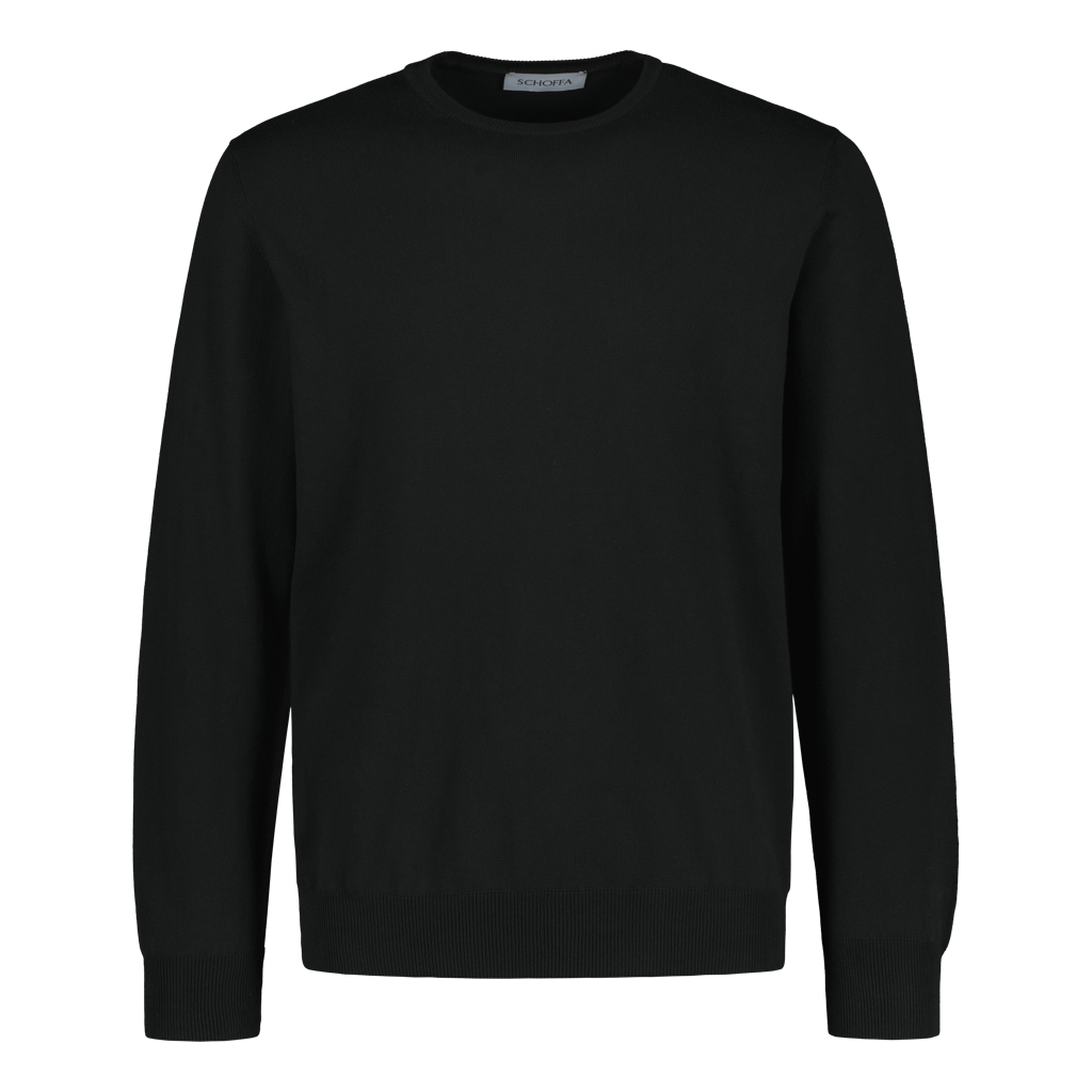 Crewneck Fine Gauge Cotton Black