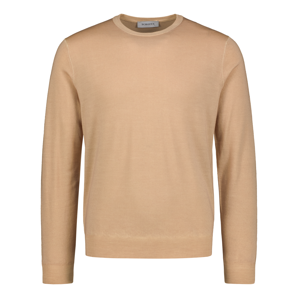 Crewneck Merino "Super 120's" Camel