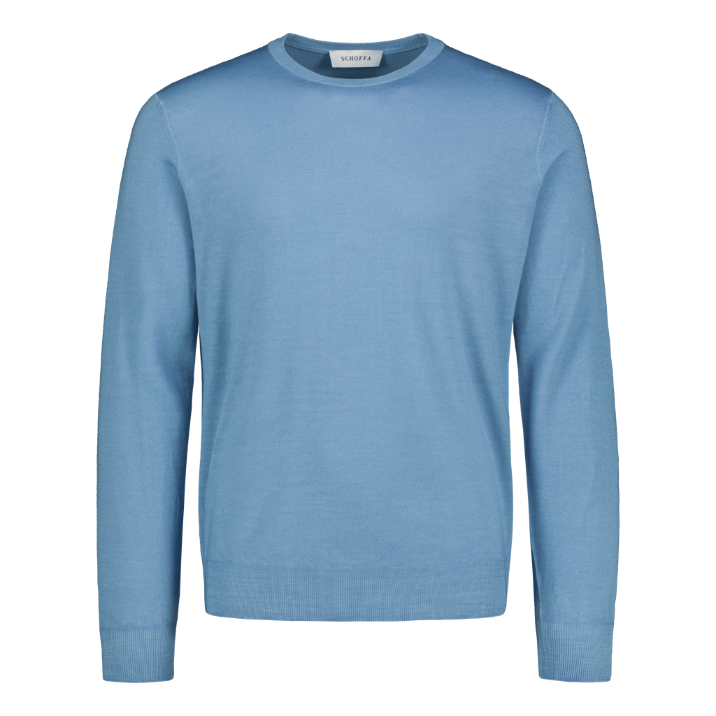 Crewneck Merino "Super 120's" Light Blue