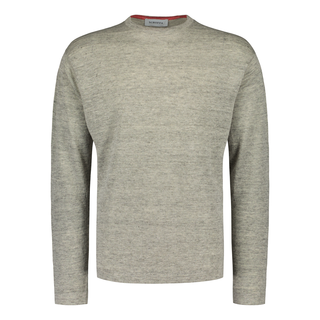 Crewneck Luxury Linen Grey