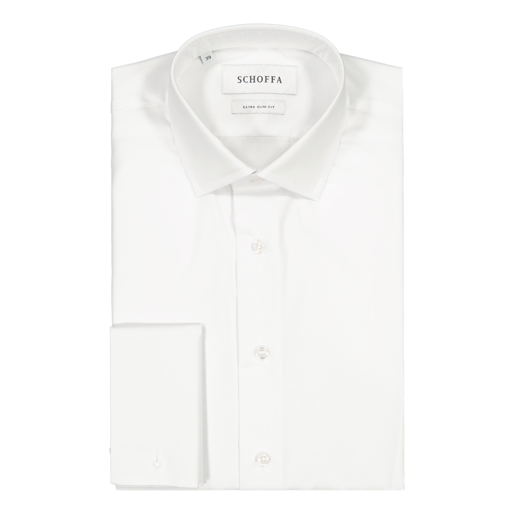 Extra Slim Fit French Cuff Dress Shirts Largo White "French Cuff" Shirt Extra Slim Fit French Cuff Dress Shirts Largo White "French Cuff" Shirt