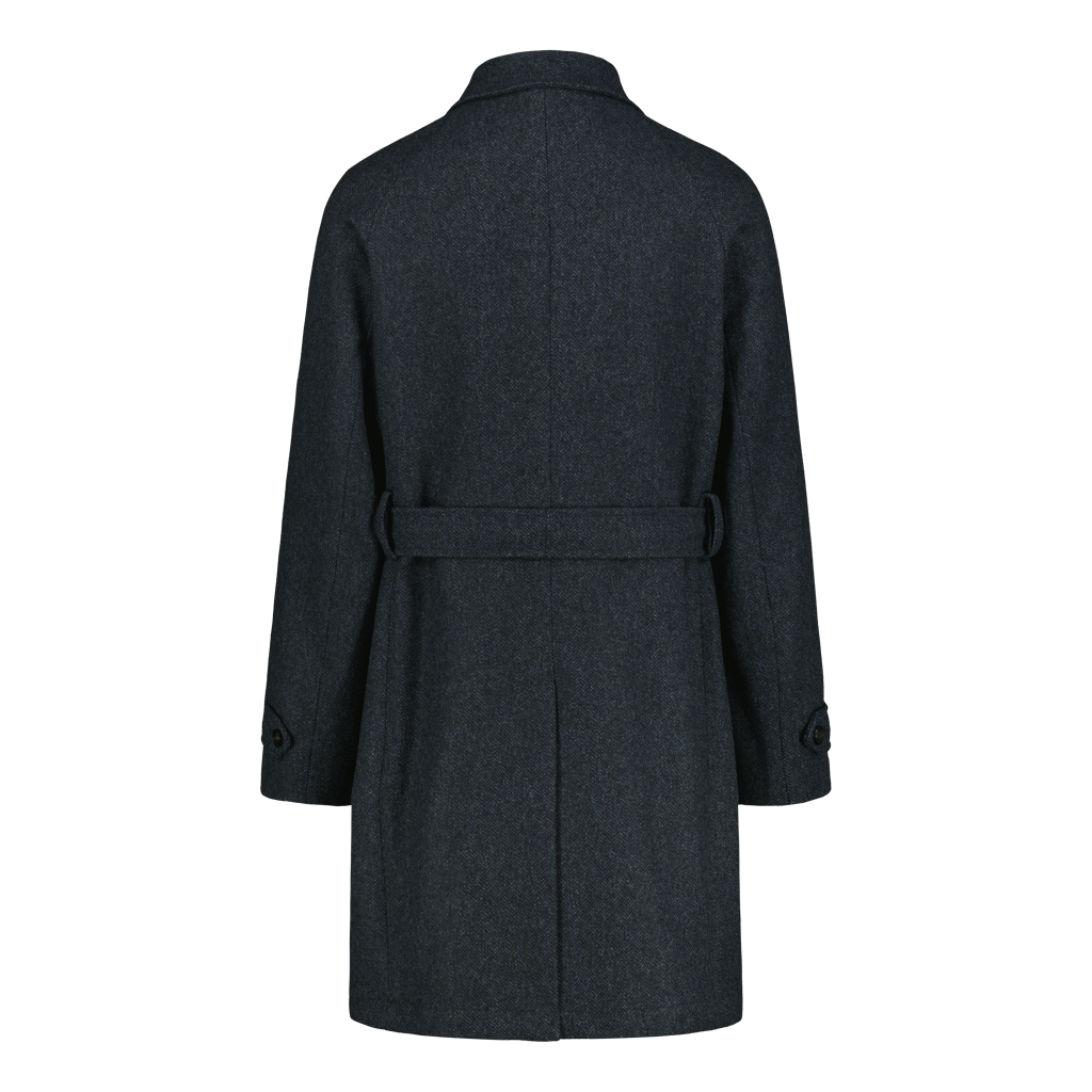 Gesù Navy Belted Luxury Coat