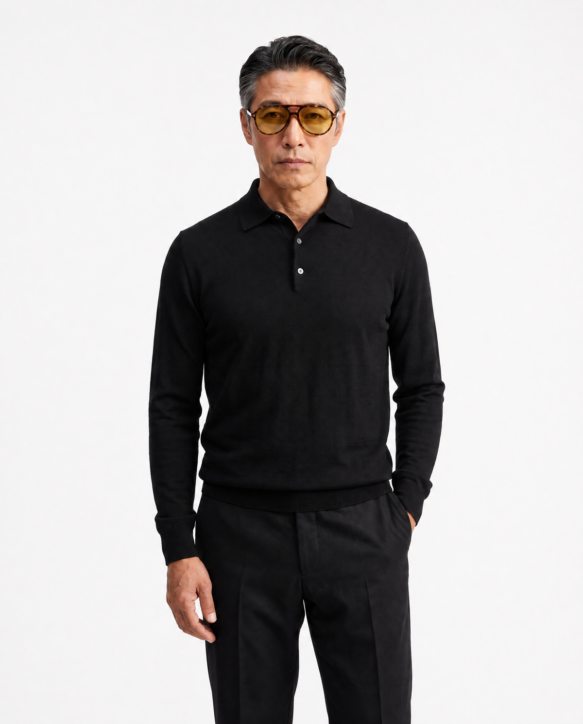 Polo Superfine Merino Black