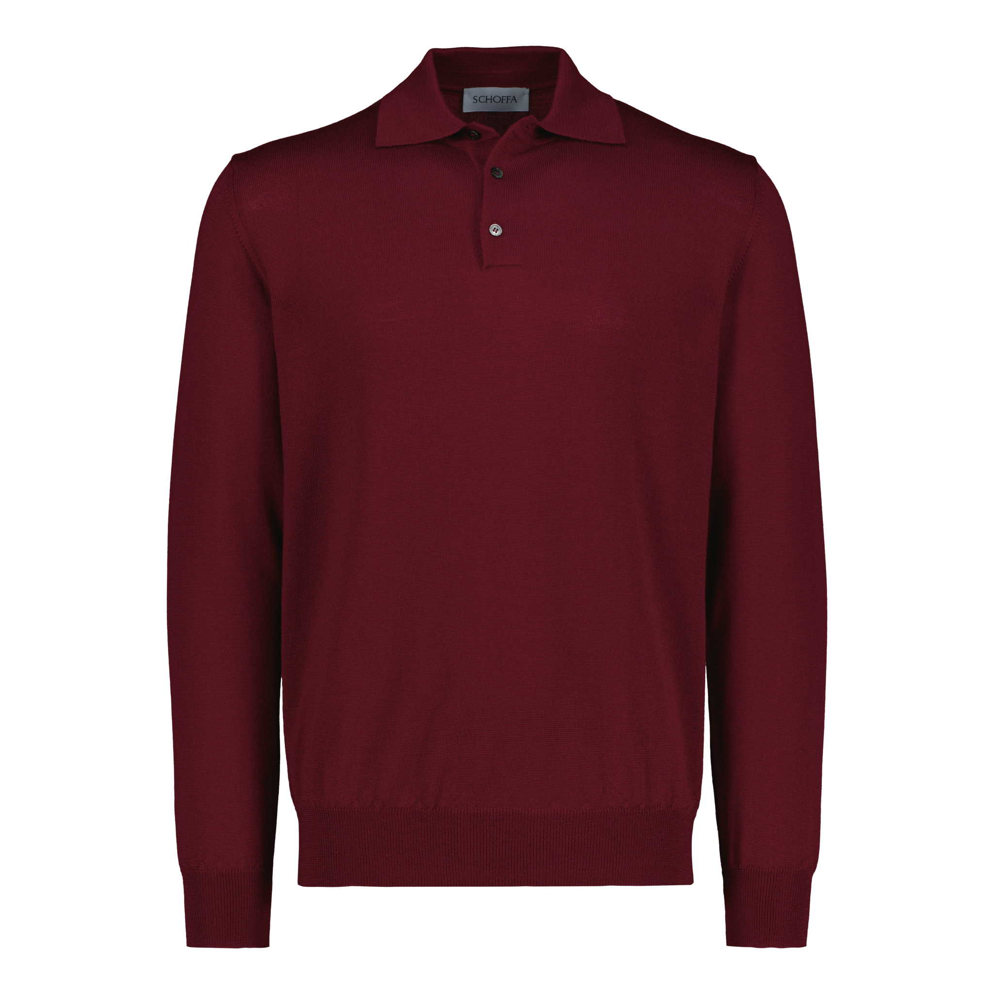 Polo Superfine Merino Burgundy