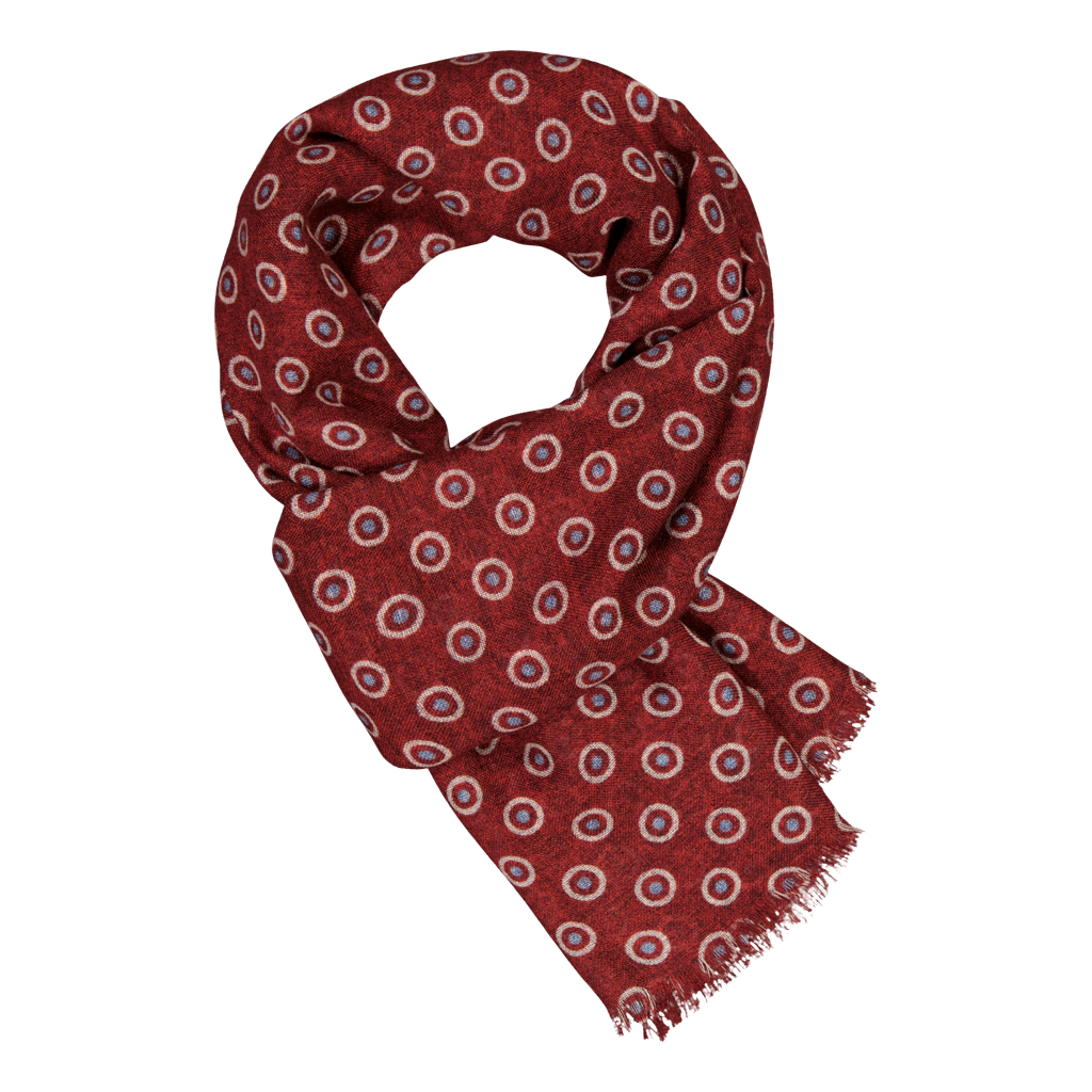 Riccione Burgundy Fine Wool Scarf