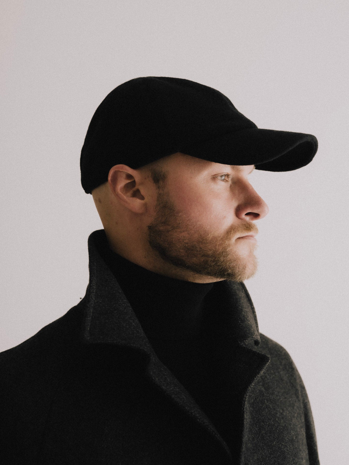 Baseball Cap Black Wool