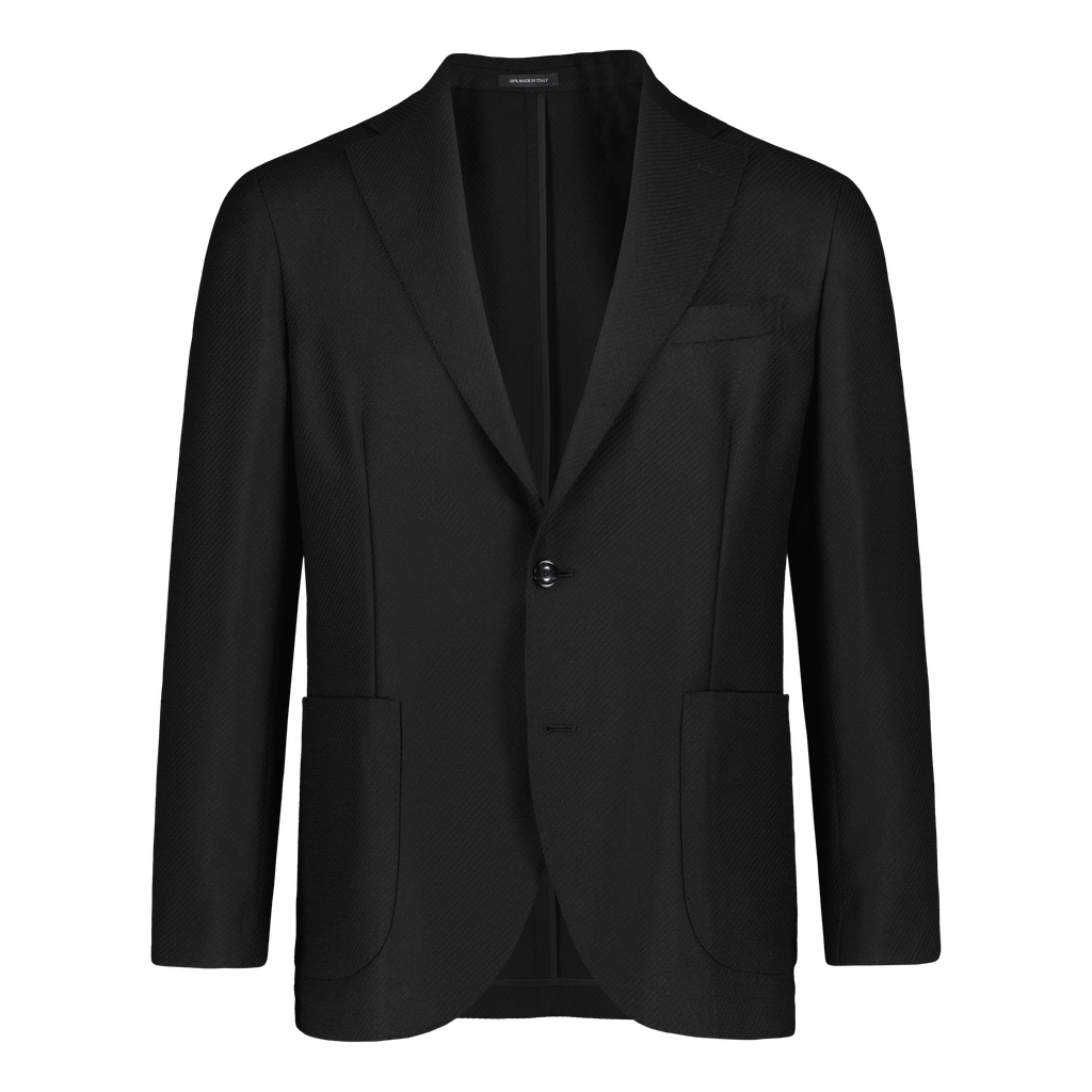 Avezzano Black Textured Jacket