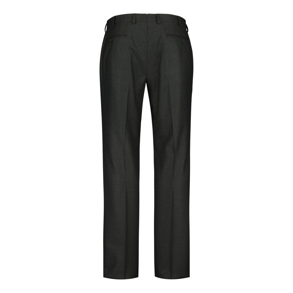 Trousers Fine Flannel "Mini Check" Green