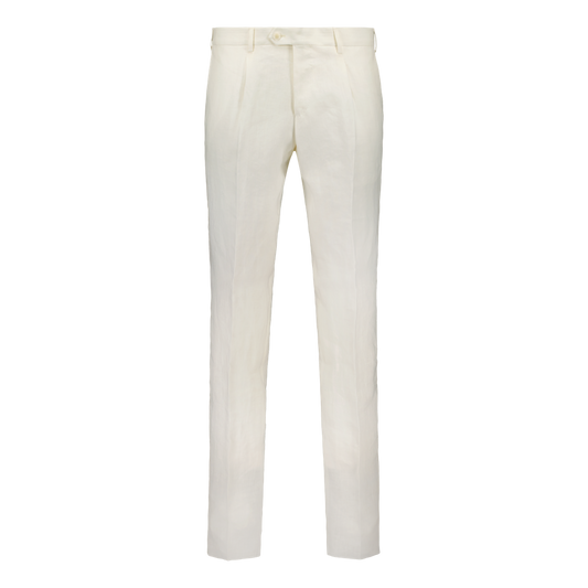 Trousers White Luxury Linen