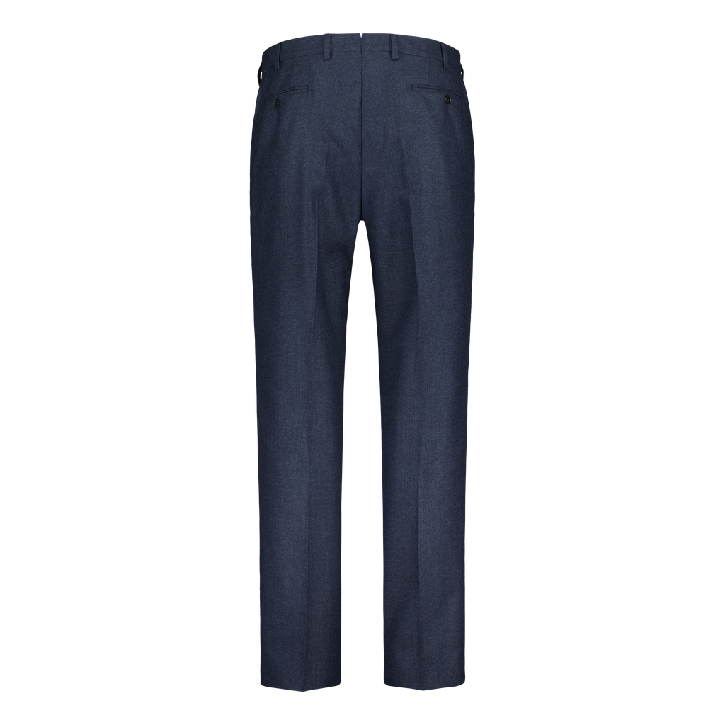 Trousers Fine Flannel Navy Houndstooth