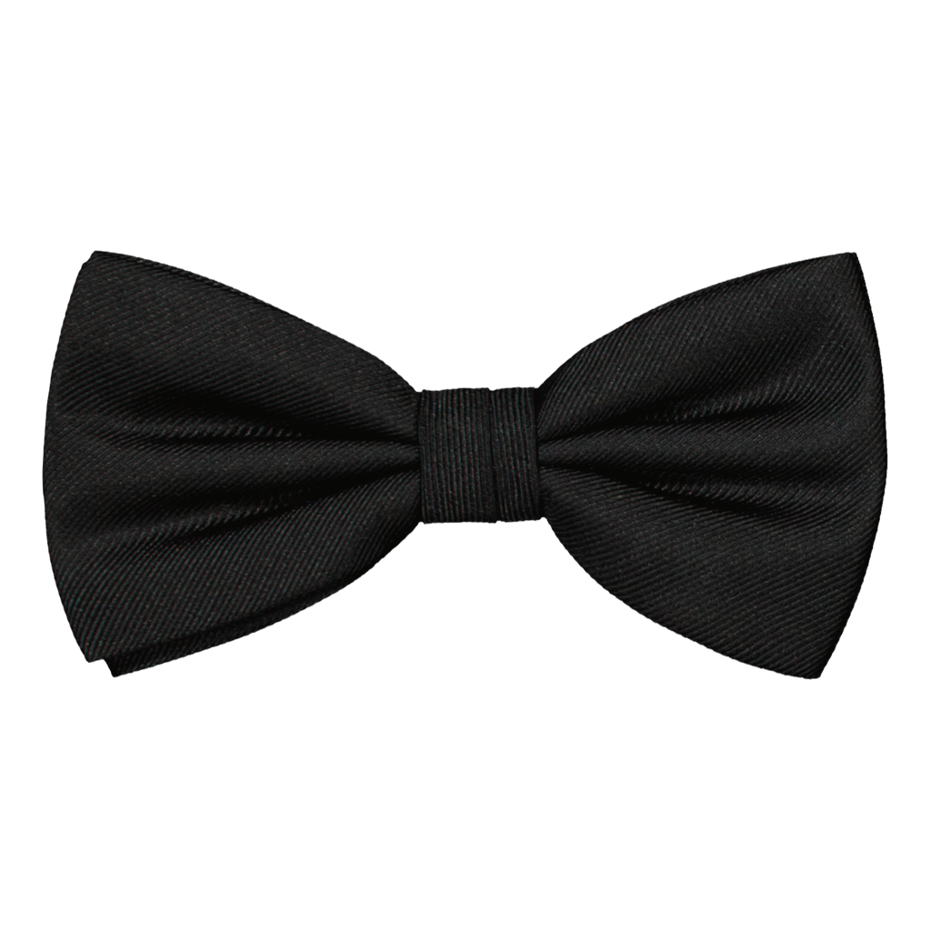 Andrano Black Silk Bowtie