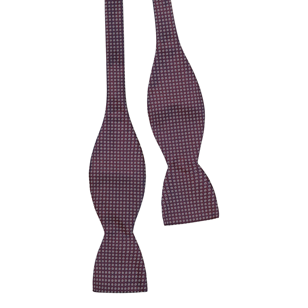 Tiggiano Lilac Dot Silk Selftie Bowtie