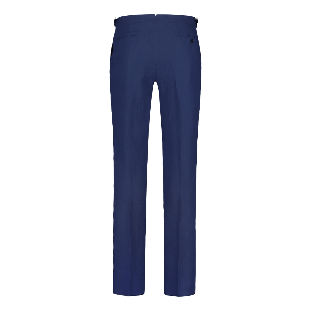 Trousers Side Adjuster Royal Blue Luxury Linen