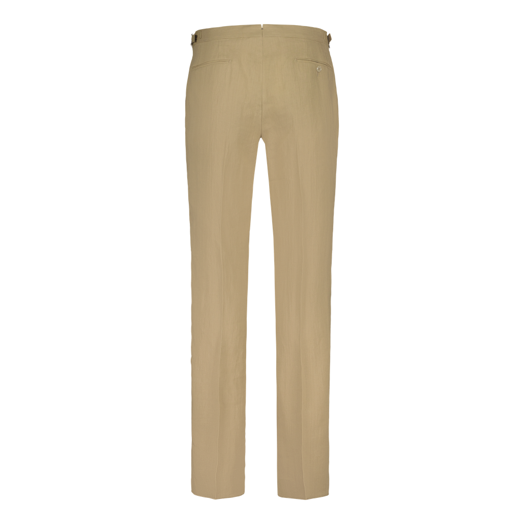 Trousers Side Adjuster Khaki Luxury Linen