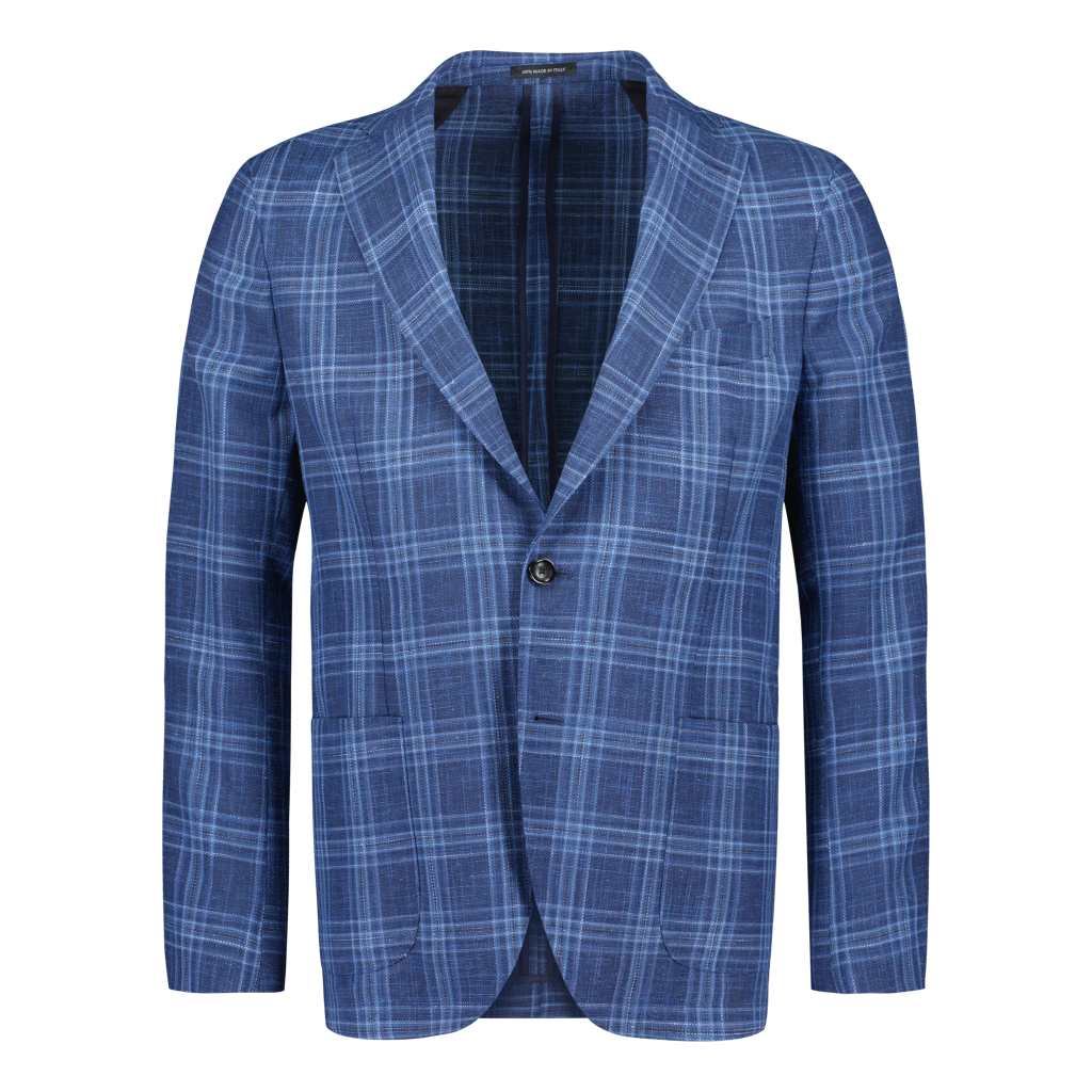 Veroli Navy Check Jacket