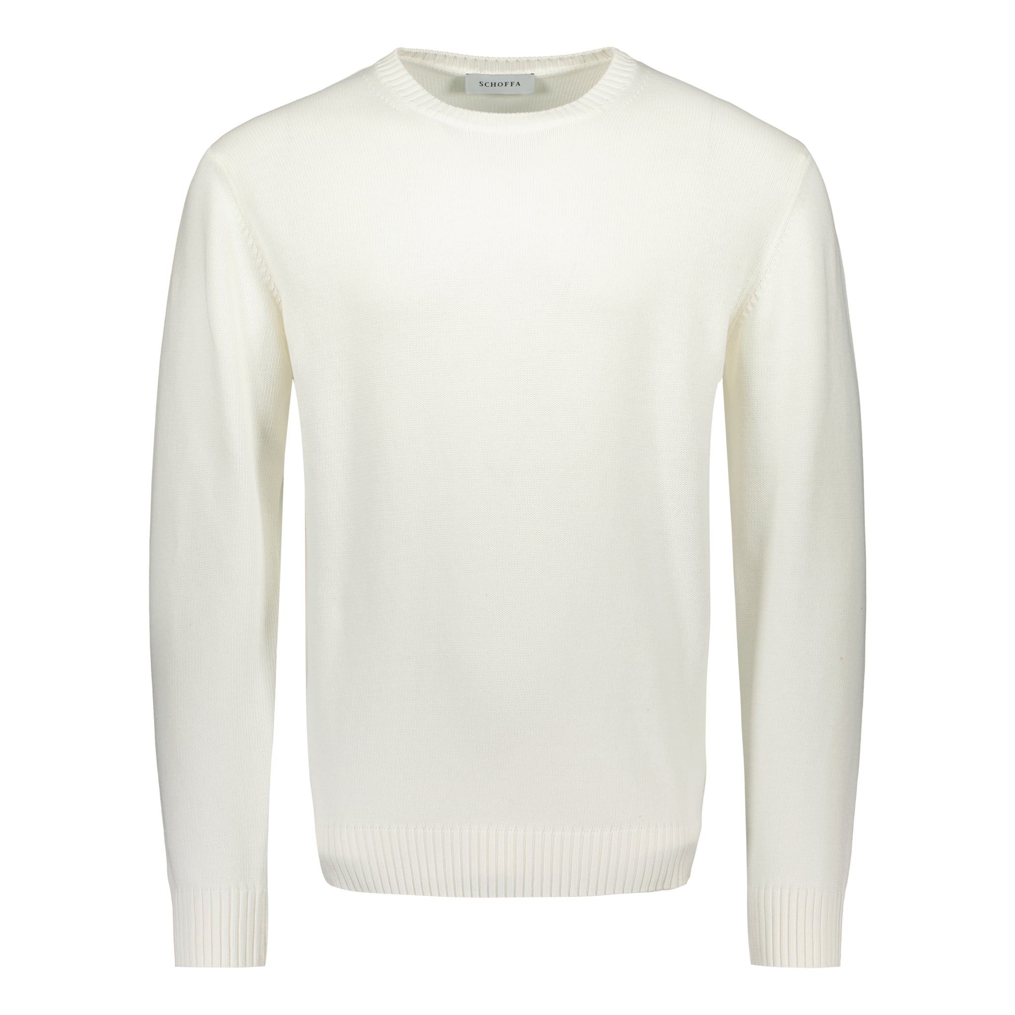 Crewneck "3 Fili" Cotton Off White