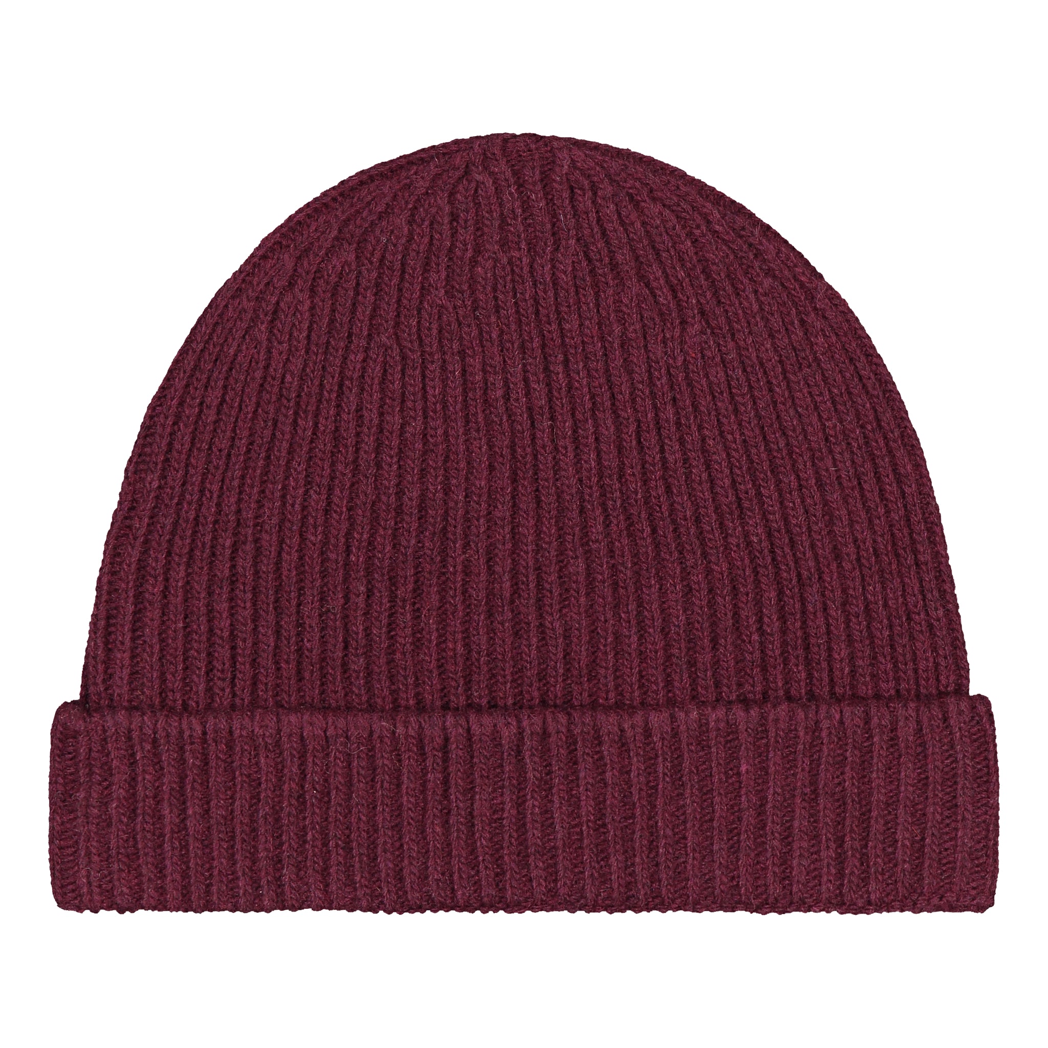 Knit Cap Ribbed Burgundy