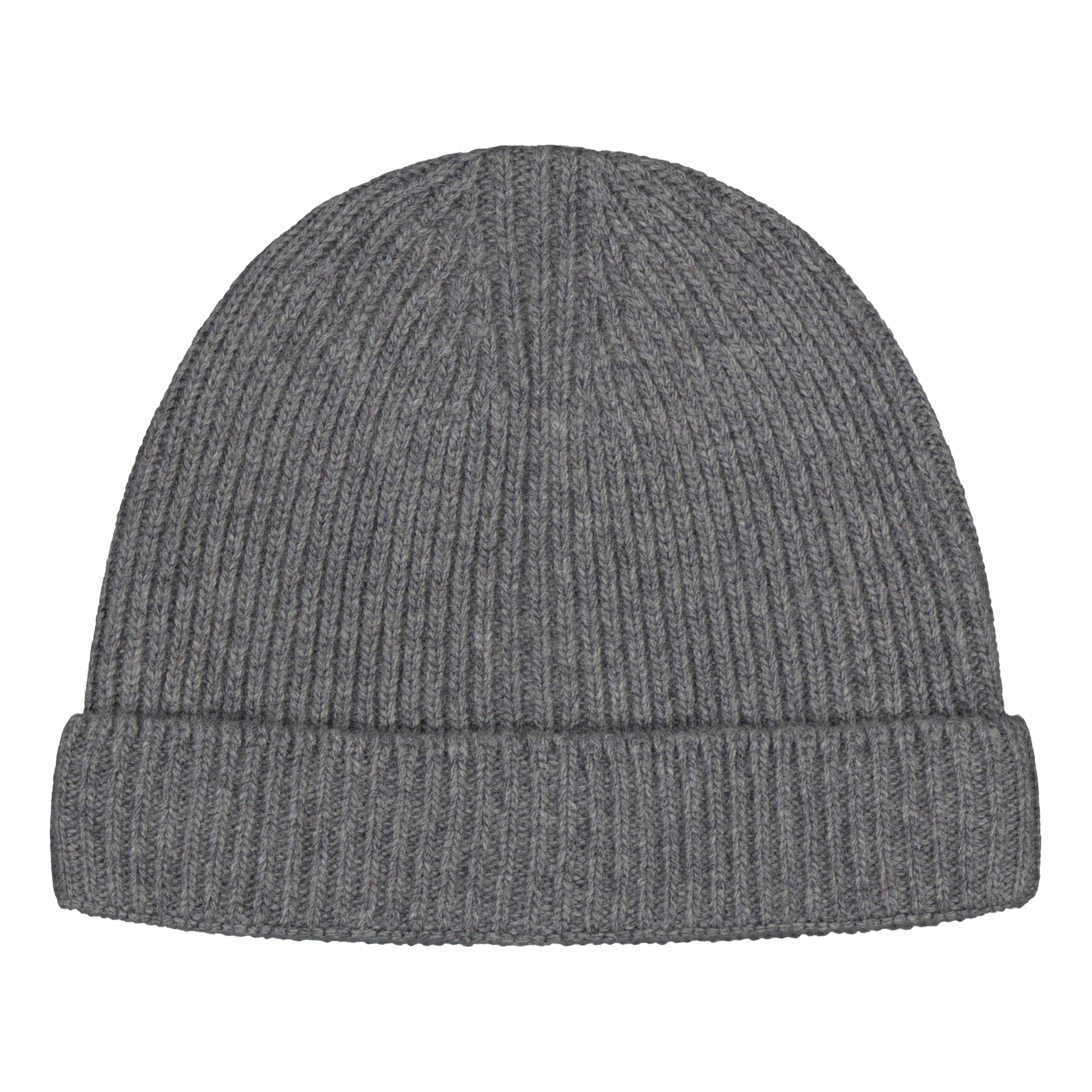 Knit Cap Ribbed Mid Grey