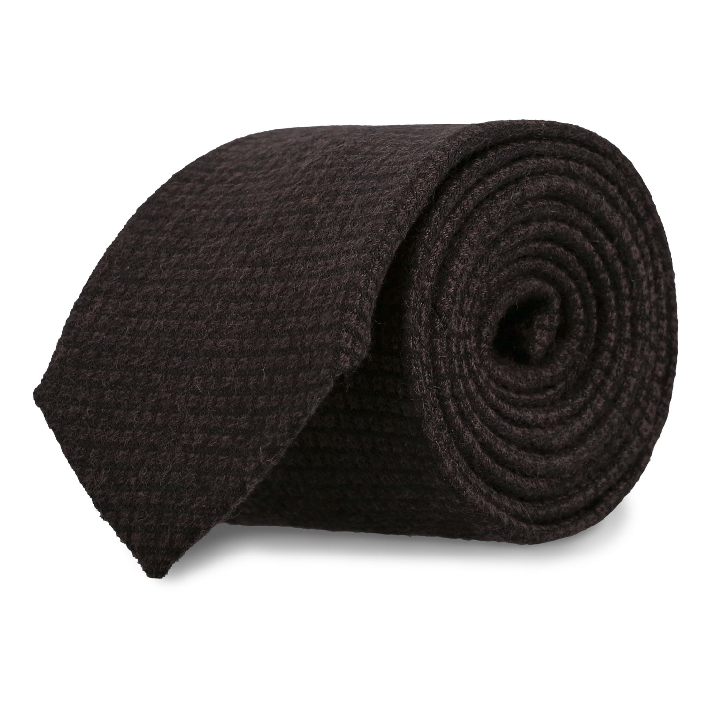 Limone Brown Textured Wool Tie