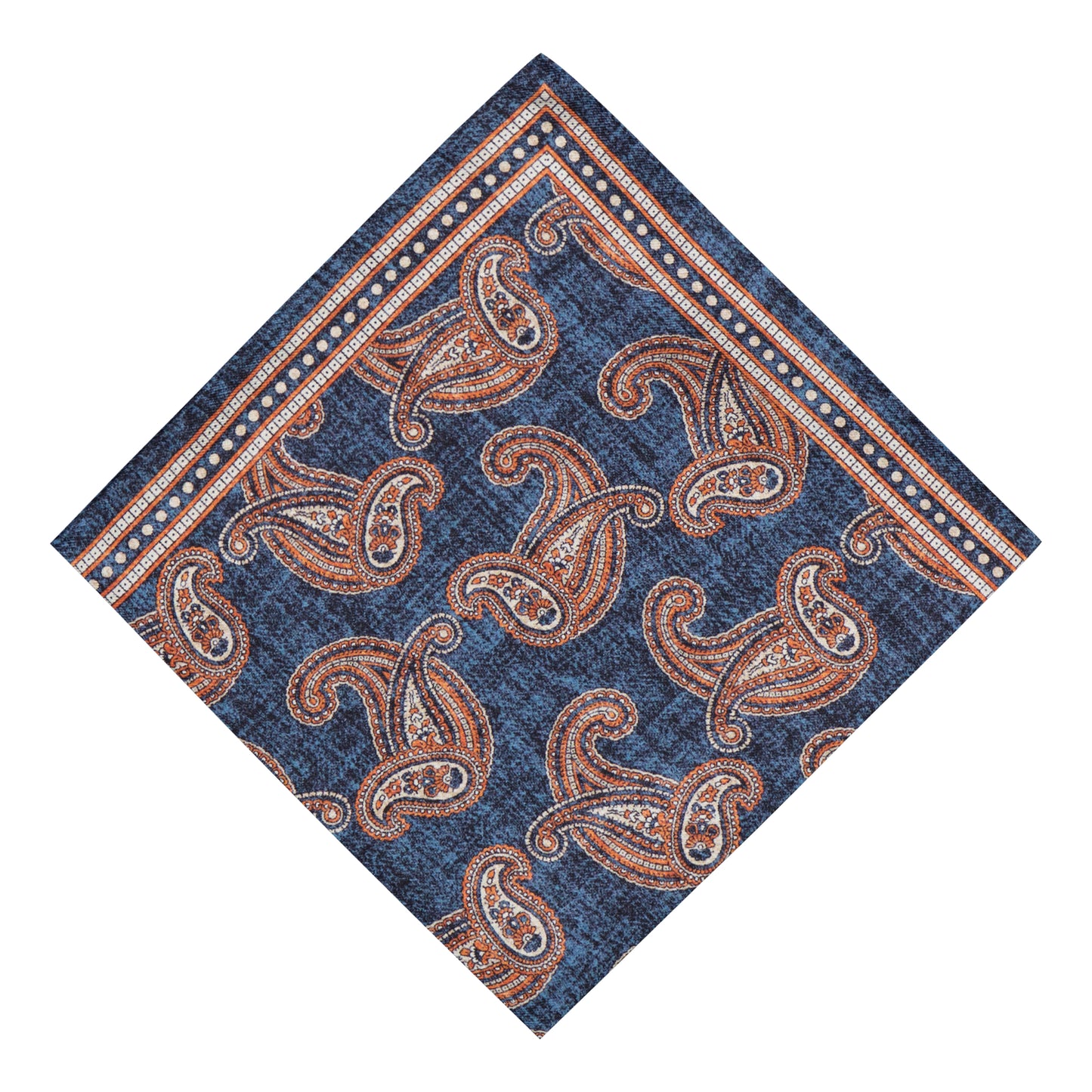 Novoli Navy Silk Pocket Square