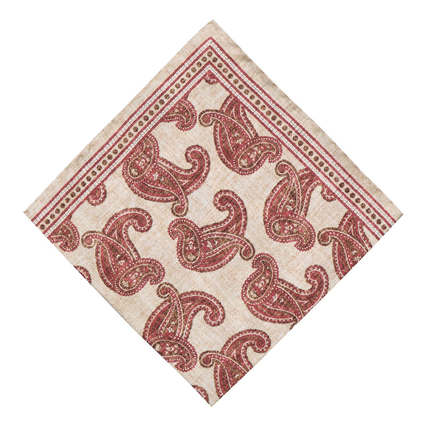 Novoli Sand Silk Pocket Square