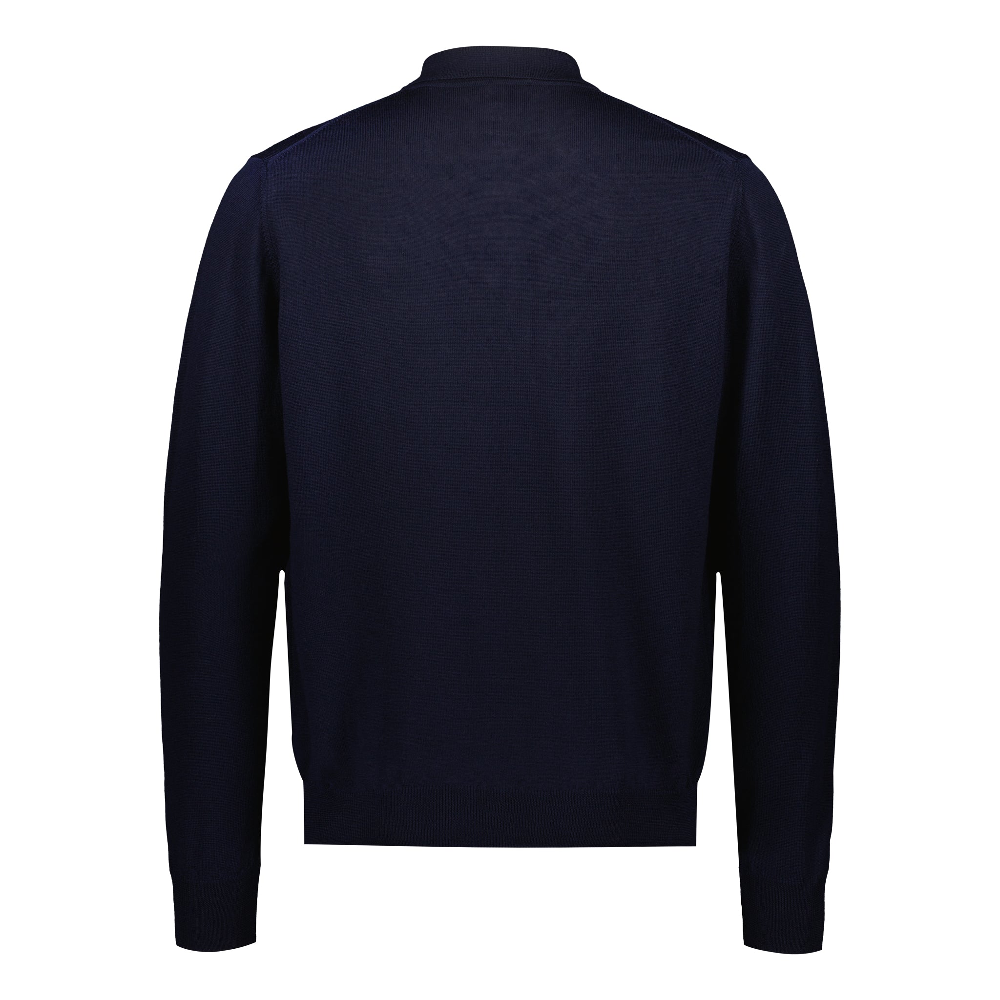 Polo Superfine Merino Navy