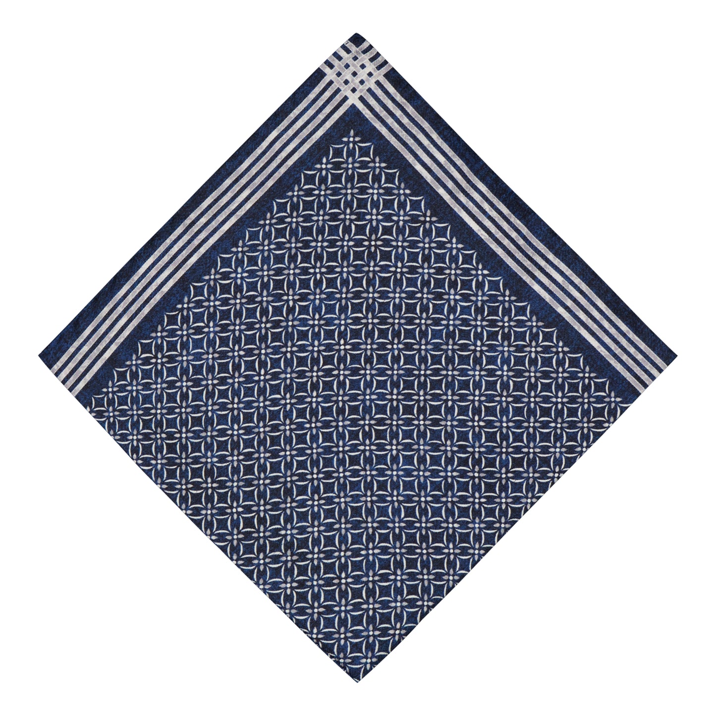 Salentino Navy Silk Pocket Square