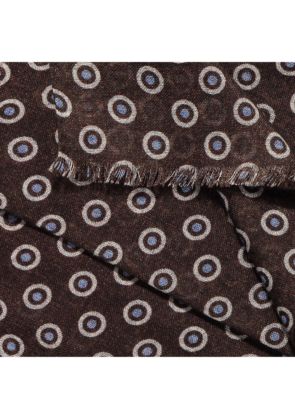 Riccione Brown Fine Wool Scarf