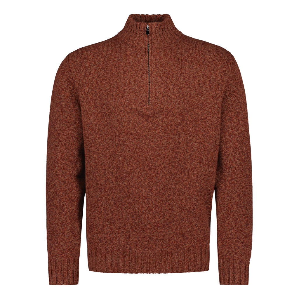 Quarter Zip "Chunky Merino" Burnt Orange
