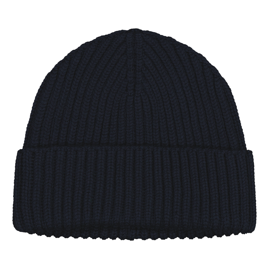Knit Cap Chunky Wool Navy