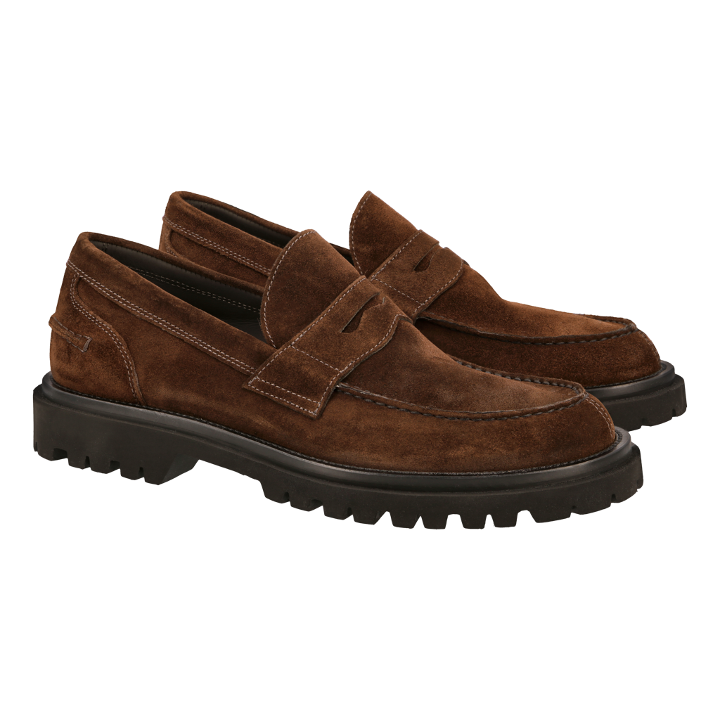 Penny Loafer Chunky "Toscana" Brown Suede