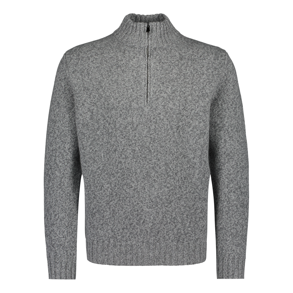 Quarter Zip "Chunky Merino" Grey