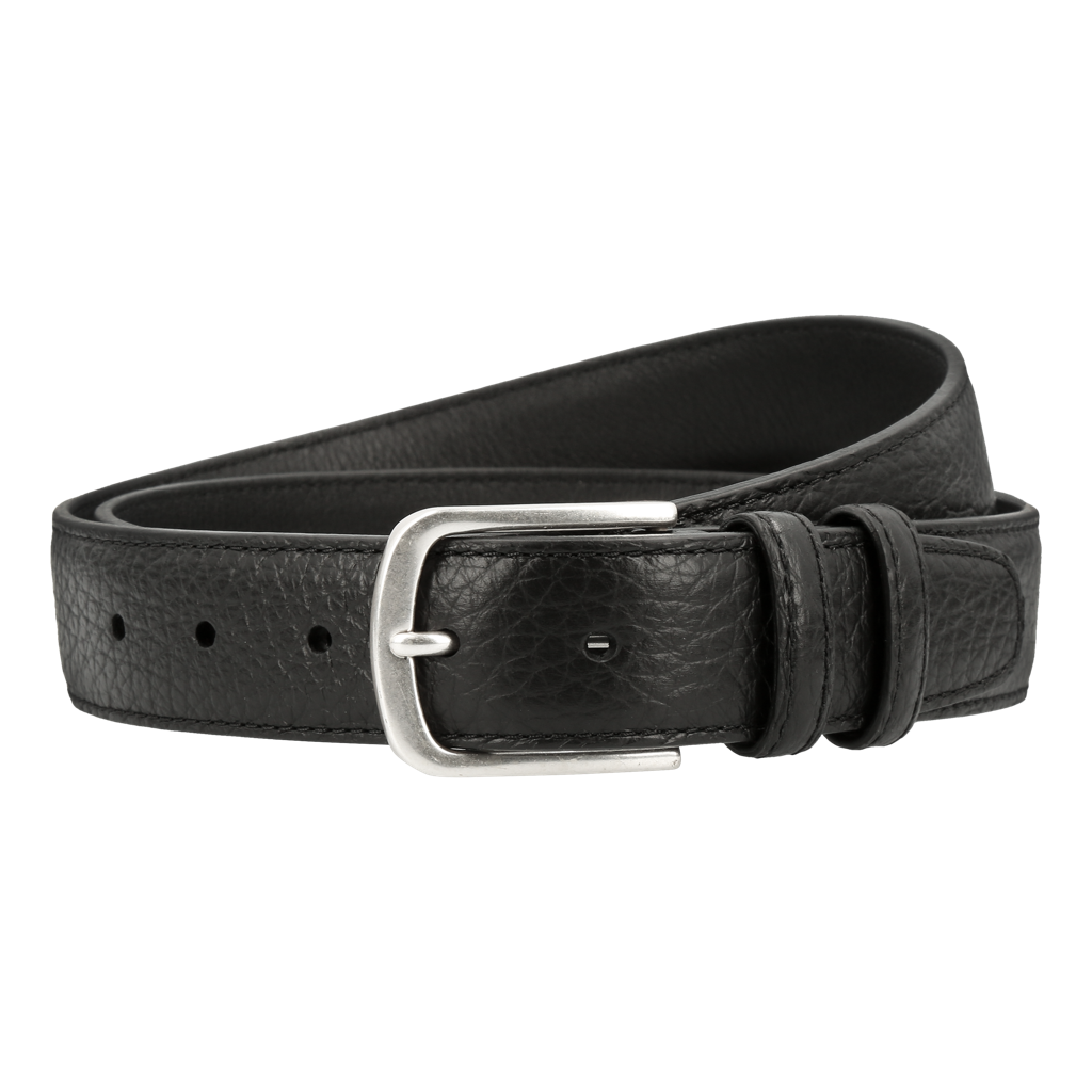 Sassari | Black Grain Leather Belt