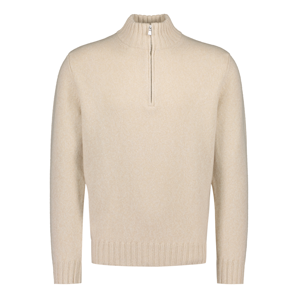 Quarter Zip "Chunky Merino" Sand