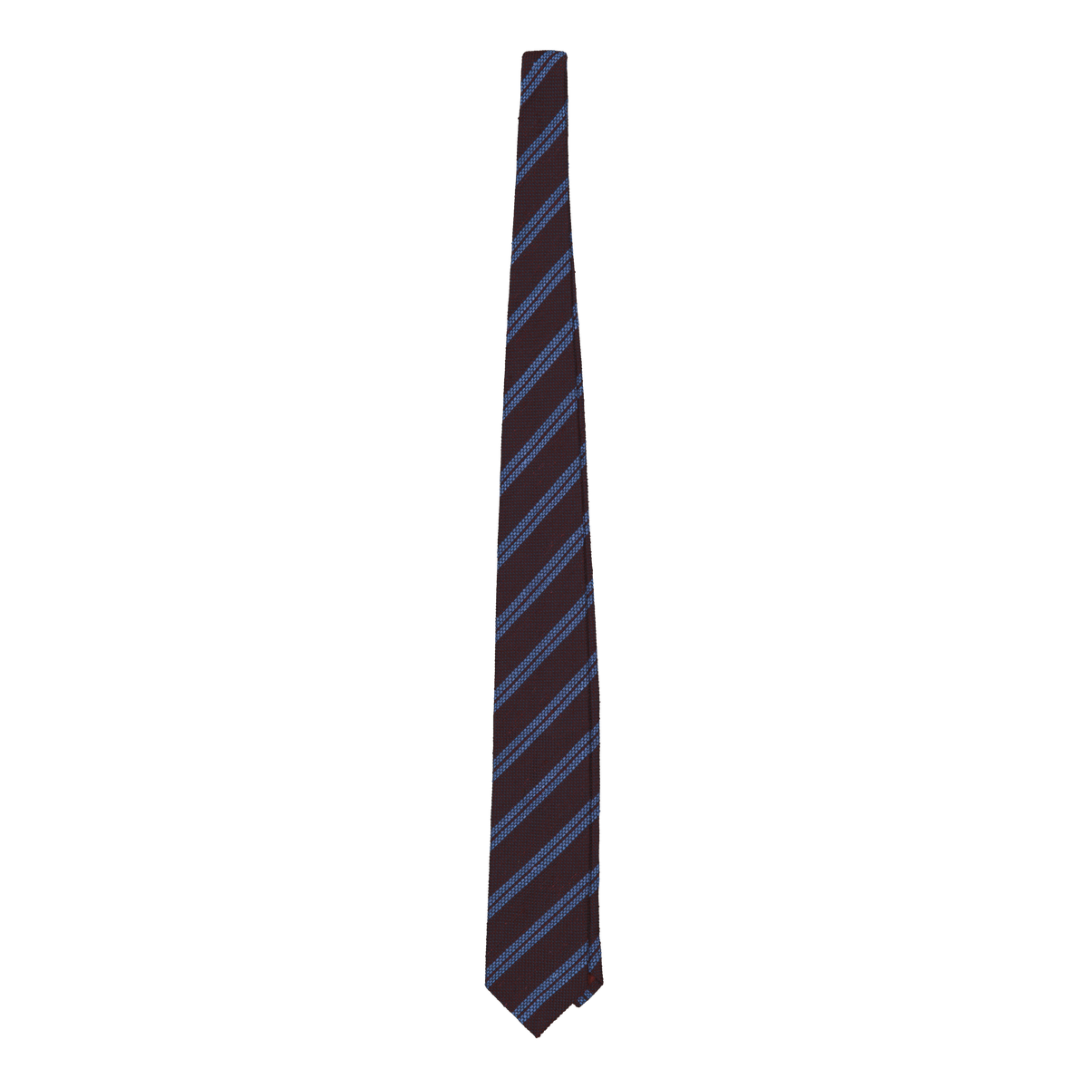 Ambrogio Burgundy Striped Silk Shantung Tie