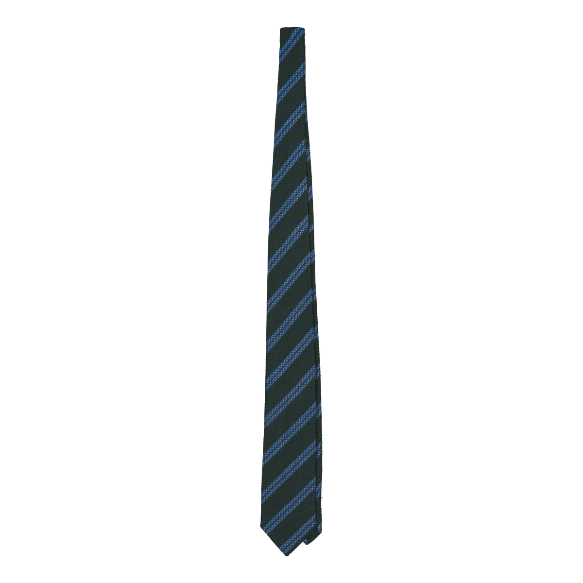 Ambrogio Green Striped Silk Shantung Tie